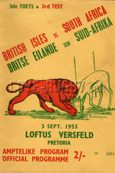1955 South Africa v British Isles  Rugby Programme